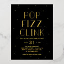 Zoek naar pop fizz clink uitnodigingen Nieuwjaarsfeest