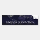 Zoek naar schone bumperstickers Planeet
