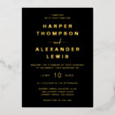 Zoek naar black and gold wedding uitnodigingen Trendy