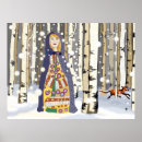 Zoek naar berk bomen kunst Sneeuw
