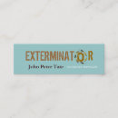 Zoek naar ongedierte visitekaartjes Exterminator