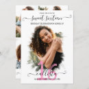 Zoek naar pink black sweet 16 uitnodigingen Modern