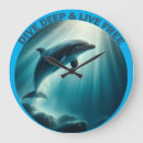 Zoek naar dolfijn in blauw water posters Zee leven