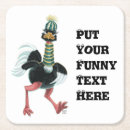 Zoek naar struisvogels onderzetters Grappig