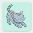 Zoek naar gestreepte kat stickers Poes