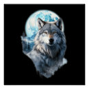 Zoek naar huilende wolf kunst Wilde natuur