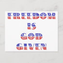 Zoek naar vrijheid briefkaarten Patriottisch