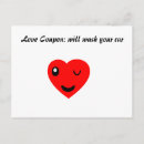 Zoek naar cartoon auto briefkaarten Liefdescoupon