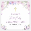 Zoek naar paarse bloemen stickers Eerste communie