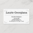 Zoek naar interior decorator visitekaartjes Elegant