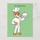Zoek naar cartoon chef kok briefkaarten Koken