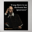 Zoek naar onwetendheid posters Shakespeare