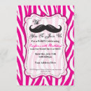 Zoek naar roze snor uitnodigingen Zwart