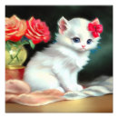 Zoek naar blauwe ogen kunst Kattenschilderij