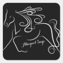 Zoek naar zwart wit paard stickers Silhouet