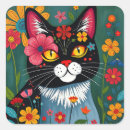 Zoek naar zwart witte katten stickers Zwarte en witte kat