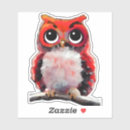 Zoek naar rode uil stickers Schattig