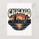 Zoek naar vintage chicago briefkaarten Silhouet
