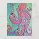 Zoek naar octopus cartoon briefkaarten Oceaan