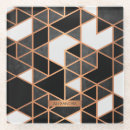 Zoek naar zwart goud onderzetters Abstract