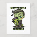 Zoek naar schattige monsters briefkaarten Zombie
