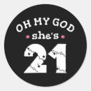 Zoek naar 21 jaar stickers 21ste verjaardagsfeestje