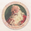 Zoek naar ouderwetse onderzetters Santa claus