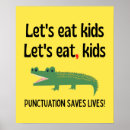 Zoek naar punctuatie posters Interpunctie redt levens
