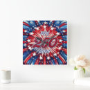 Zoek naar vuurwerk klokken Rood wit en blauw