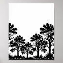 Zoek naar boom silhouet posters Zwart en wit