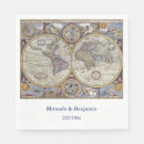 Zoek naar oude kaart servetten Antiek