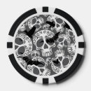 Zoek naar schedel pokerchips Dia de los muertos