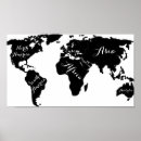 Zoek naar zwarte wereldkaart posters Modern