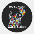 Zoek naar nooit alleen stickers Autisme moeder