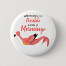 Zoek naar grappige flamingo buttons Roze