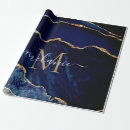 Zoek naar monogram cadeaupapier Blauw