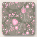 Zoek naar roze vogel onderzetters Voor haar