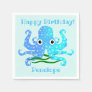 Zoek naar leuke octopus papieren servetten Krachtens het zee