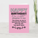 Zoek naar voor schoondochter verjaardagskaarten Vrouw