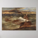 Zoek naar zee monster kunst Donker