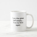 Zoek naar glas half leeg mokken Houding