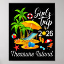 Zoek naar schat eiland posters Reis