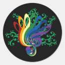 Zoek naar muziek symbolen stickers Sleutel