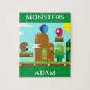 Zoek naar monsters puzzels Ieder kind