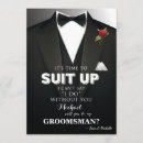 Zoek naar groomsman uitnodigingen Tuxedo