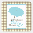 Zoek naar blauw en bruin baby shower stickers Verwacht