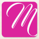 Zoek naar roze onderzetters Letter