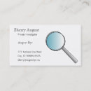 Zoek naar vergrootglas visitekaartjes Detective