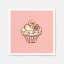 Zoek naar roze cupcakes servetten Baby shower