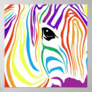 Zoek naar regenboog zebra posters Kleurrijk